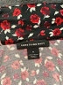 Something Navy Print Red Black Long Sleeve Blouse Size M - photo 7