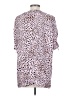 CAbi 100% Polyester Animal Print Purple Short Sleeve Blouse Size XS - photo 2