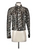 Ganni 100% Cotton Animal Print Gold Denim Jacket Size EU 36 / US 6 - photo 1