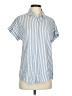 BeachLunchLounge Stripes Blue Short Sleeve Button-Down Shirt Size XS - photo 1
