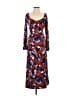 Dee Elly Print Brown Casual Dress Size XS - photo 1