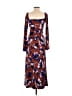 Dee Elly Print Brown Casual Dress Size XS - photo 2