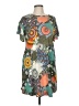 Yahada Print Green Casual Dress Size 6 - photo 1