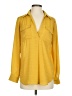 Ann Taylor 100% Polyester Yellow Long Sleeve Blouse Size S - photo 1