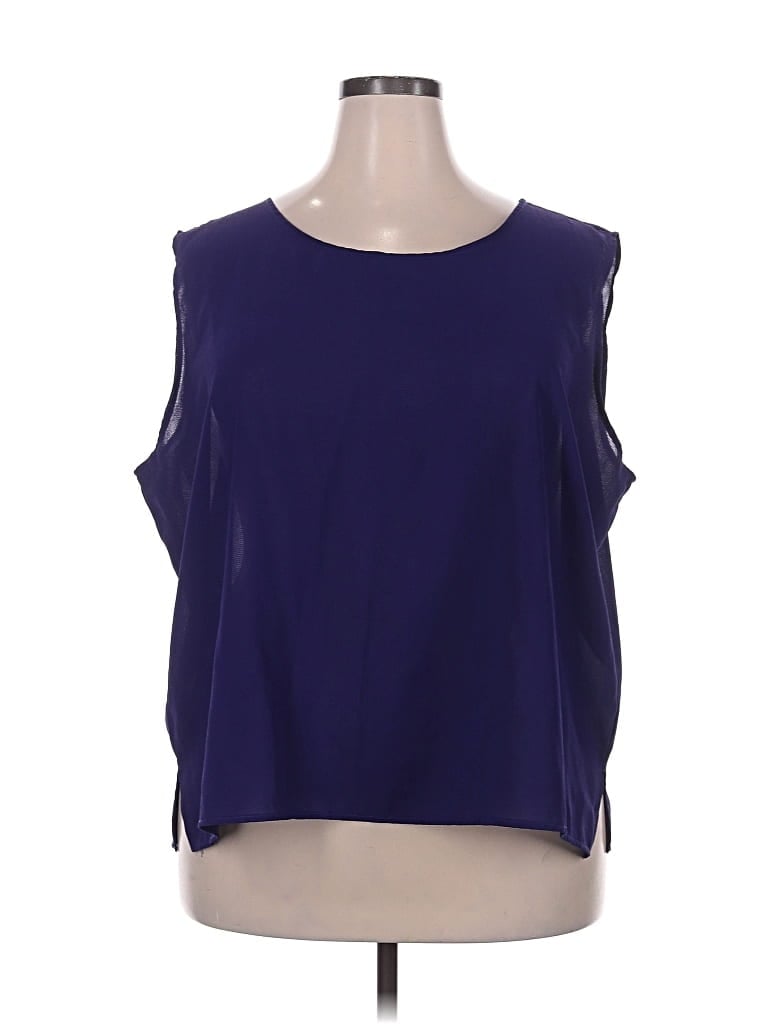 Pre-owned Echo Sleeveless Blouse In Purple