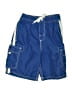 Assorted Brands 100% Polyester Blue Board Shorts Size 8 - photo 1