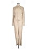 Equipment 100% Viscose Metallic Tan Jumpsuit Size 8 - photo 1