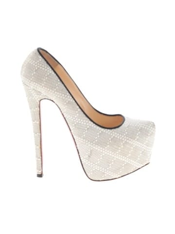 Christian Louboutin Raffia Daffodile Platform Heels 155mm (view 1)
