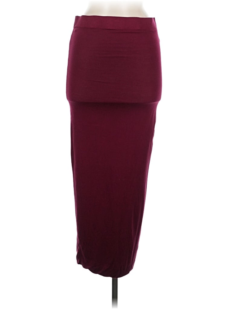 Pre-owned Dna Couture Casual Skirt In Burgundy