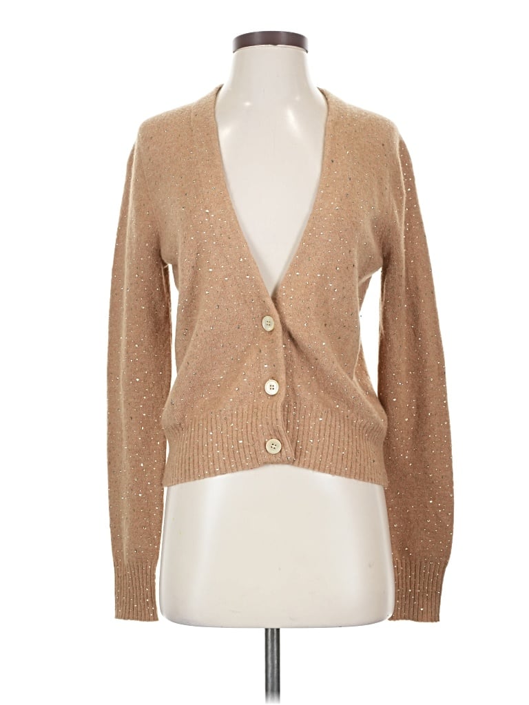 Pre-owned Jcrew Cardigan Sweater In Tan
