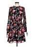 Ann Taylor LOFT 100% Polyester Print Black Casual Dress Size 6 - photo 1