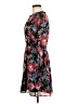 Ann Taylor LOFT 100% Polyester Print Black Casual Dress Size 6 - photo 5