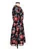 Ann Taylor LOFT 100% Polyester Print Black Casual Dress Size 6 - photo 4