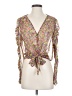 The East Order 100% Polyester Gold 3/4 Sleeve Blouse Size S - photo 1