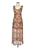 Louna Animal Print Brown Cocktail Dress Size M - photo 1