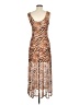 Louna Animal Print Brown Cocktail Dress Size M - photo 2