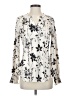 Assorted Brands Floral Ivory Long Sleeve Blouse Size S - photo 1