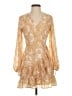 Jun & Ivy 100% Polyester Paisley Gold Yellow Cocktail Dress Size XS - photo 1