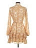 Jun & Ivy 100% Polyester Paisley Gold Yellow Cocktail Dress Size XS - photo 2