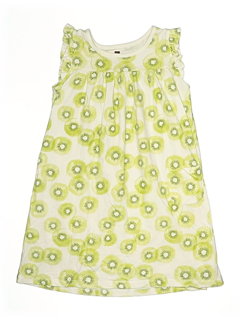 Pre-owned Tea Kids' Dress In Green
