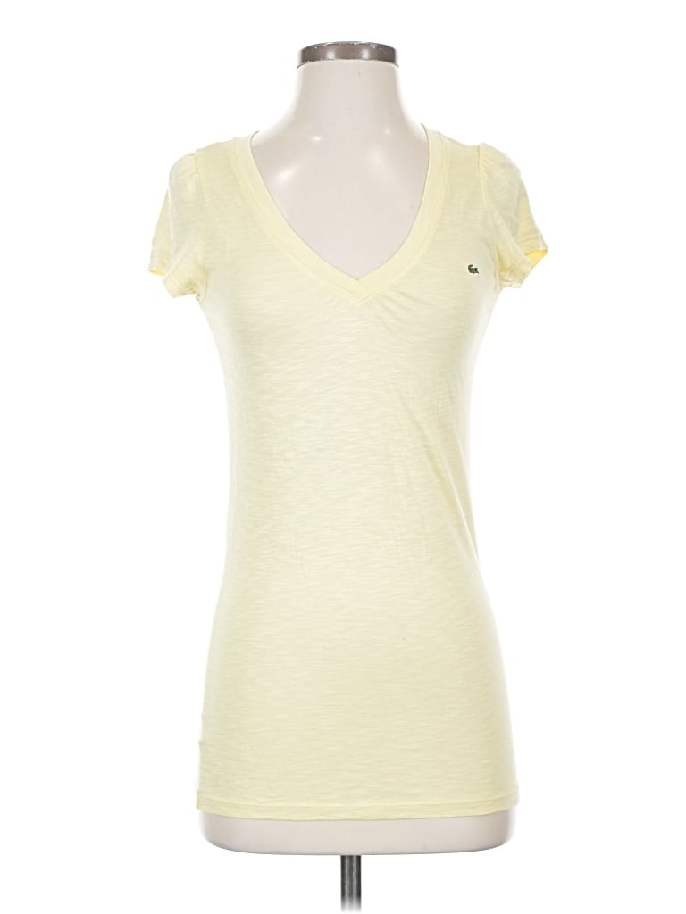 Pre-owned Lacoste Short Sleeve T-shirt In Yellow
