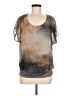 World Unity 100% Polyester Brown Short Sleeve Top Size M - photo 1