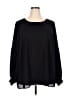 Torrid 100% Polyester Black Long Sleeve Blouse Size 3X Plus (3) - photo 1