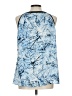 Milano 100% Polyester Blue Sleeveless Blouse Size L - photo 2