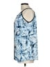 Milano 100% Polyester Blue Sleeveless Blouse Size L - photo 5