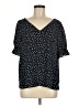 Ann Taylor LOFT Polka Dots Black Short Sleeve Blouse Size M - photo 1