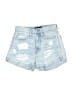 Aero 100% Cotton Blue Denim Shorts Size 000 - photo 1