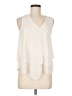 H&M 100% Polyester Ivory Sleeveless Blouse Size 6 - photo 1