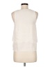 H&M 100% Polyester Ivory Sleeveless Blouse Size 6 - photo 2