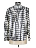 Joie 100% Viscose Checkered-gingham Blue Ivory Long Sleeve Button-Down Shirt Size L - photo 2