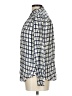 Joie 100% Viscose Checkered-gingham Blue Ivory Long Sleeve Button-Down Shirt Size L - photo 5