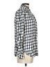 Joie 100% Viscose Checkered-gingham Blue Ivory Long Sleeve Button-Down Shirt Size L - photo 4