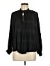 Current Air 100% Polyester Black Long Sleeve Blouse Size XS - photo 1