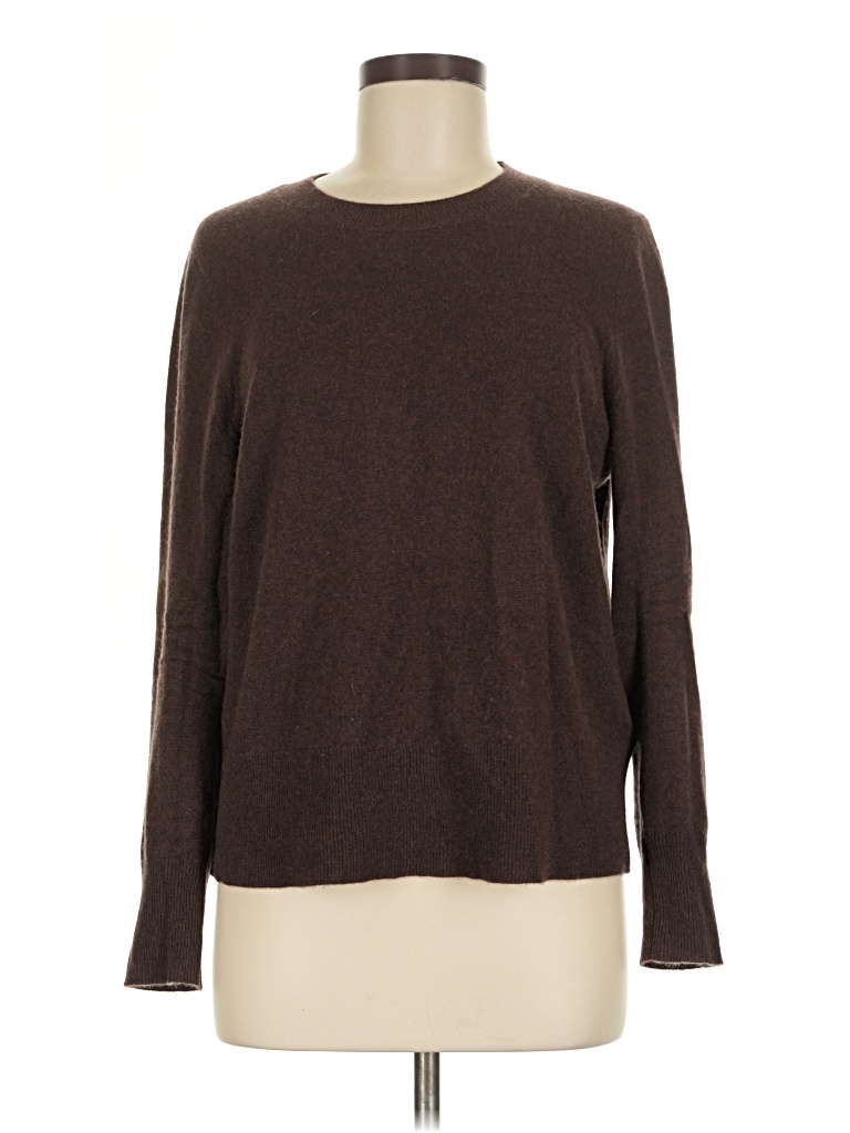 Pre-owned Jcrew Cashmere Pullover Sweater In Brown