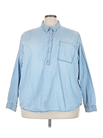 a.n.a. A New Approach Long Sleeve Button-Down Shirt (view 1)