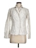 Coldwater Creek 100% Cotton Floral Graphic Tropical Aztec Or Tribal Print Ivory Blazer Size 6 - photo 1