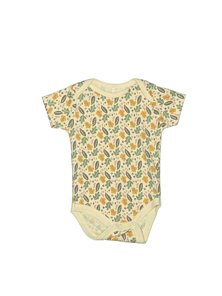 Pre-owned Assorted Brands Babies' Short Sleeve Onesie In Yellow