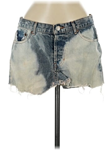 Blue Asphalt Denim Skirt (view 1)