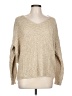 She + Sky Metallic Tan Pullover Sweater Size L - photo 1