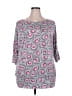 Assorted Brands Gray 3/4 Sleeve Blouse Size 3X - photo 1