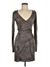 Three Dots 100% Viscose Animal Print Gray Cocktail Dress Size M - photo 1