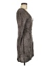 Three Dots 100% Viscose Animal Print Gray Cocktail Dress Size M - photo 4