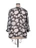 Lane Bryant 100% Polyester Gray 3/4 Sleeve Blouse Size 22 - 24 Plus - photo 2