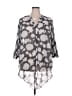 Lane Bryant 100% Polyester Gray 3/4 Sleeve Blouse Size 22 - 24 Plus - photo 1