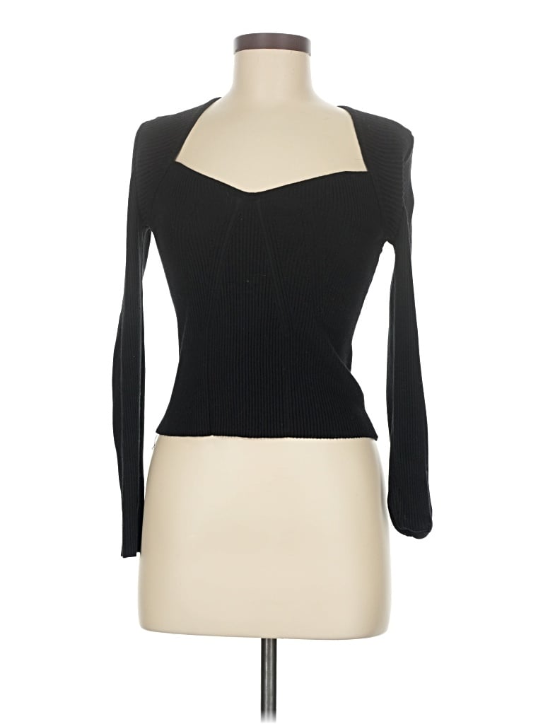Pre-owned Pink Rose Cardigan Sweater In Black