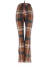 Unbranded 100% Polyester Plaid Brown Casual Pants Size M - photo 1